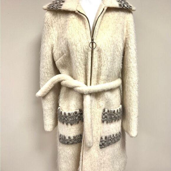 Icewool vintage long thick warm zip up wool jacket M - Picture 3 of 15